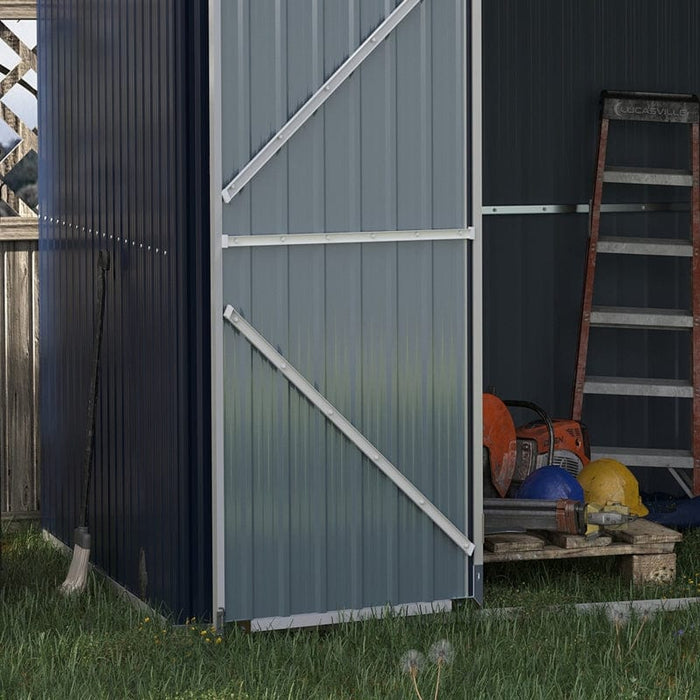 11' x 6' x 6' Steel Garden Storage Shed - 845-680GY