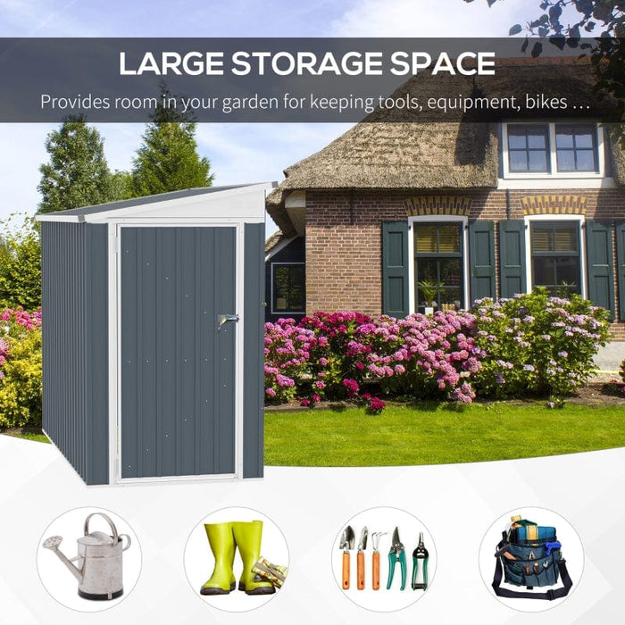 4' x 8' Steel Garden Storage Shed - 845-692V01