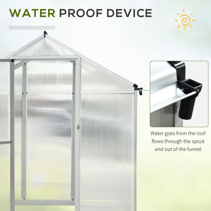 Greenhouse for Winter, 10' L x 6' W Walk-In Polycarbonate Greenhouse