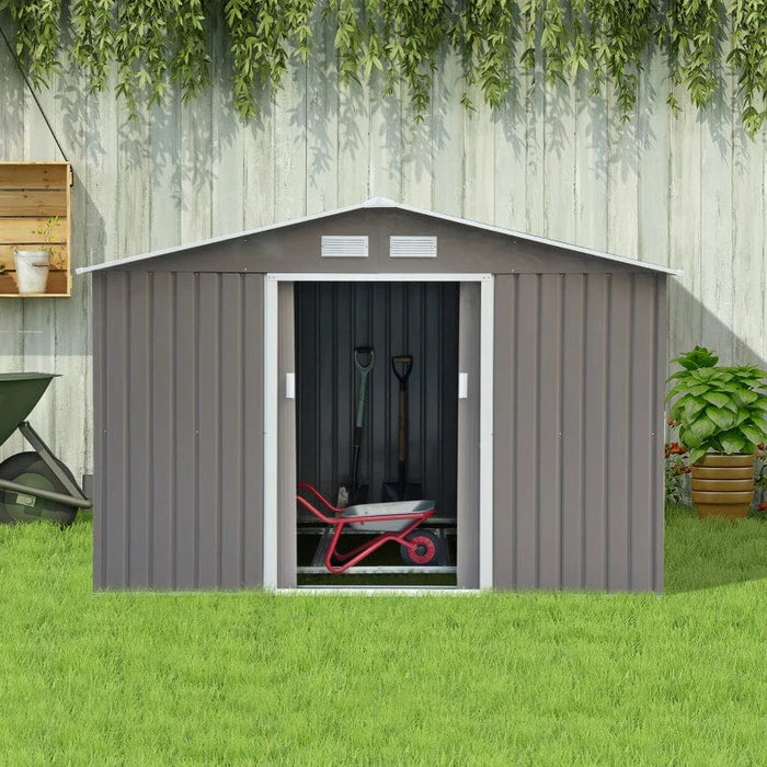 9' x 6.5' x 6.5' Outdoor Backyard Garden Tool Shed - 845-031GY