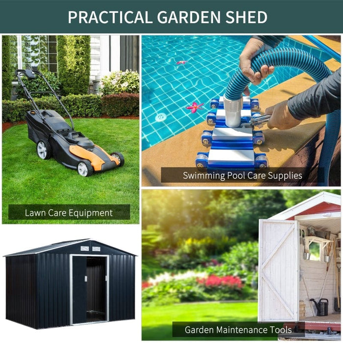 9' x 6.5' x 6.5' Outdoor Backyard Garden Tool Shed - 845-031CG