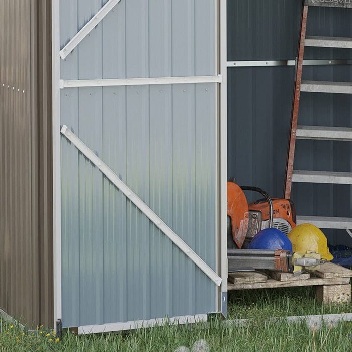 11' x 6' x 6' Steel Garden Storage Shed - 845-680CG