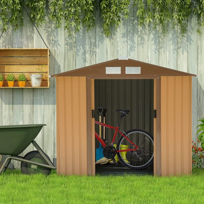 7' x 4' x 6' Steel Outdoor Shed Organizer - 845-030YL