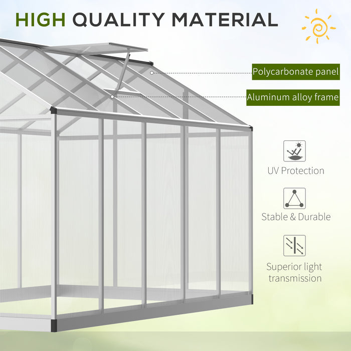 Greenhouse for Winter, 10' L x 6' W Walk-In Polycarbonate Greenhouse