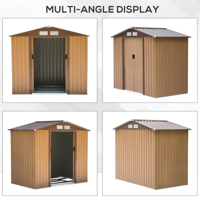 7' x 4' x 6' Steel Outdoor Shed Organizer - 845-030YL