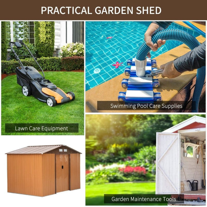 9' x 6.5' x 6.5' Outdoor Backyard Garden Tool Shed - 845-031YL