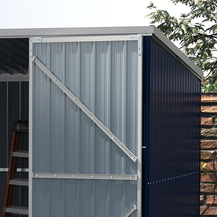 11' x 6' x 6' Steel Garden Storage Shed - 845-680GY