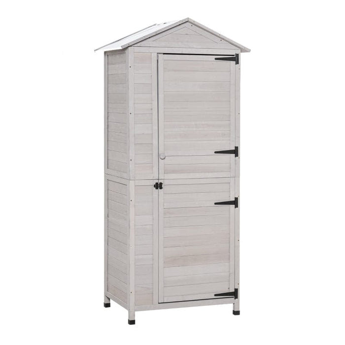 Outsunny Wooden Garden Cabinet 4-Tier Storage Shed - 845-360