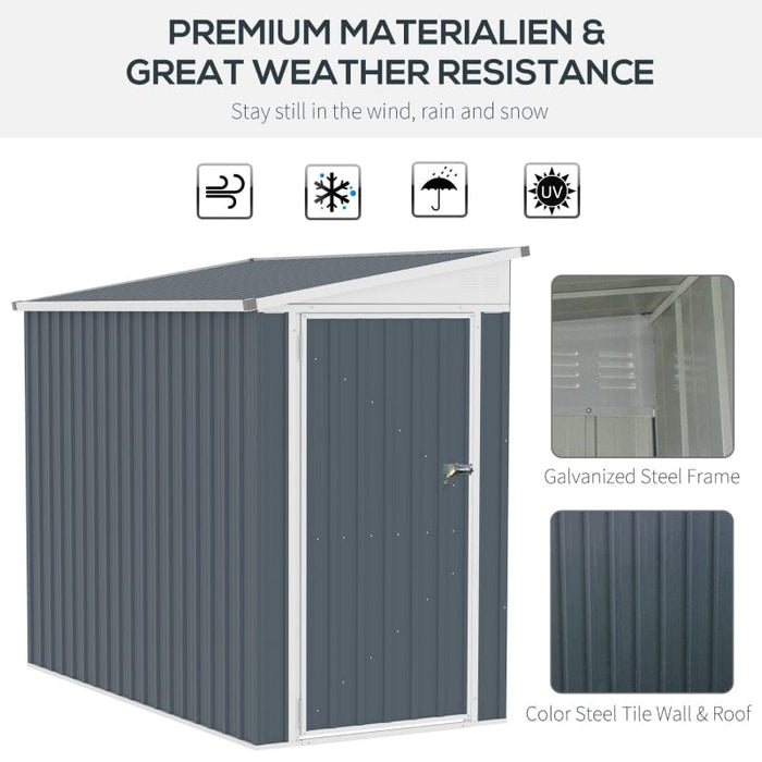 4' x 8' Steel Garden Storage Shed - 845-692V01