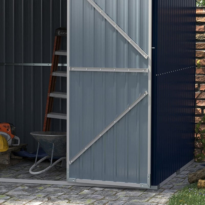 11' x 6' x 6' Steel Garden Storage Shed - 845-680GY