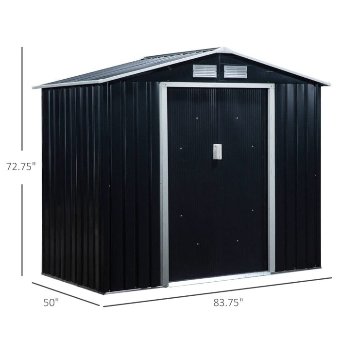 7'x4' Metal Outdoor Shed - 845-030CG